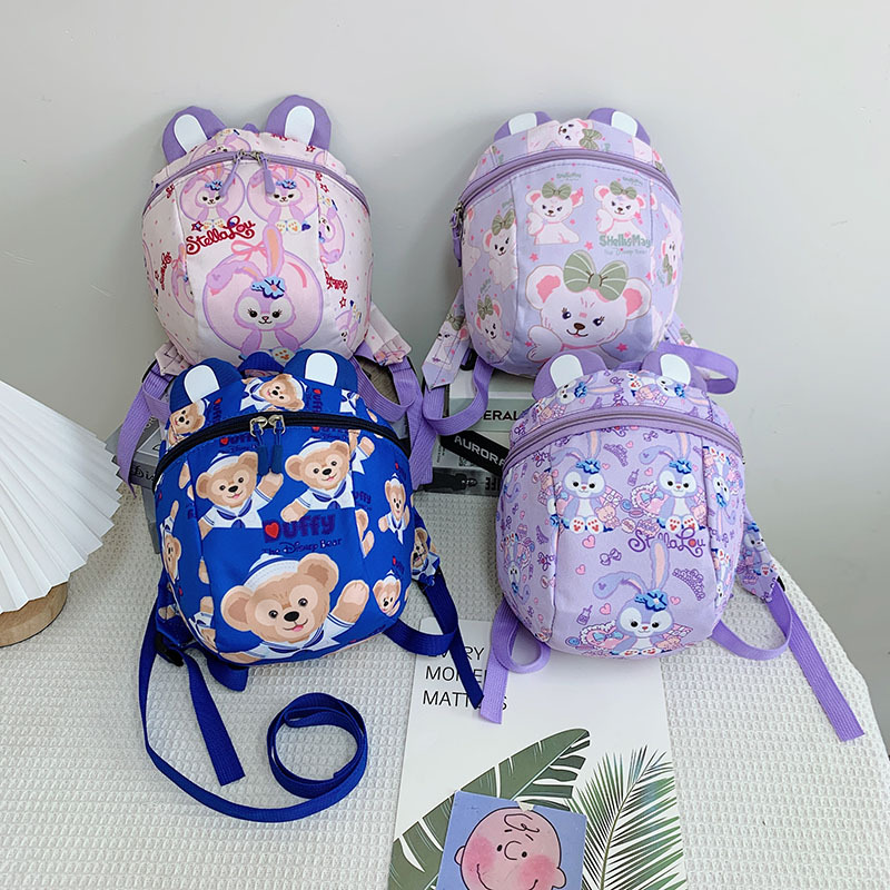 Anti-wandering children's schoolbags, small schoolbags for girls aged 1-4 in kindergartens, baby backpacks, animal burden reduction backpacks full figure