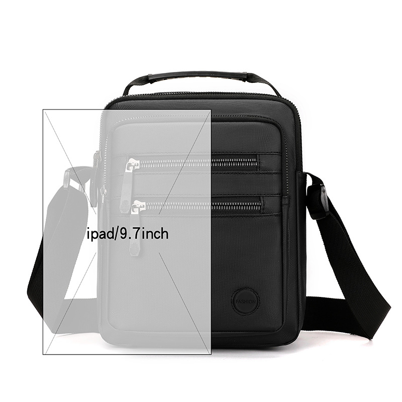 New Oxford fabric simple men's single-shoulder bag, casual sports travel bag, men's waterproof trendy bag, crossbody bag for foreign trade Item Picture