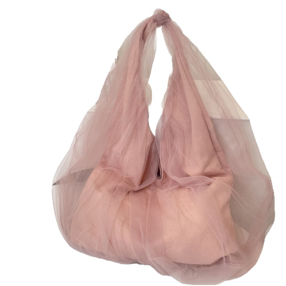 53252 Spring/Summer New Design mesh tote bag, a fashionable and versatile Korean-style casual underarm single-shoulder bag for girls Item Picture