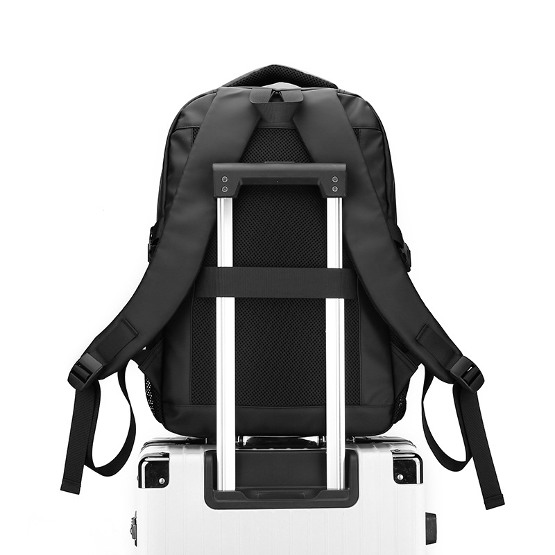 Men's business casual backpack, large-capacity computer bag, sports bag, trendy leather schoolbag, men's travel backpack Specification drawing
