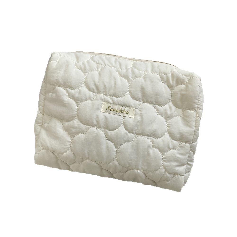 53272 Cloud Fresh Quilted hand-held makeup Bag, coin purse, large capacity inner liner, lipstick and cosmetics storage Item Picture