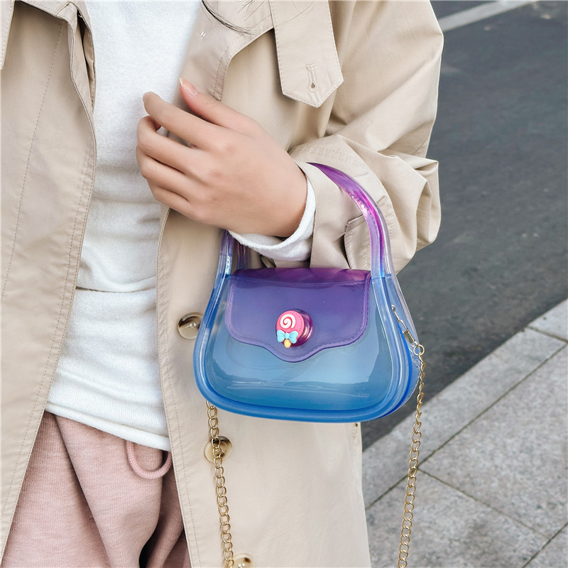 Macaron jelly bag, transparent gift bag, small and exquisite chain bag, mini xiaolongbao, hand bag, shoulder crossbody Application Scenario