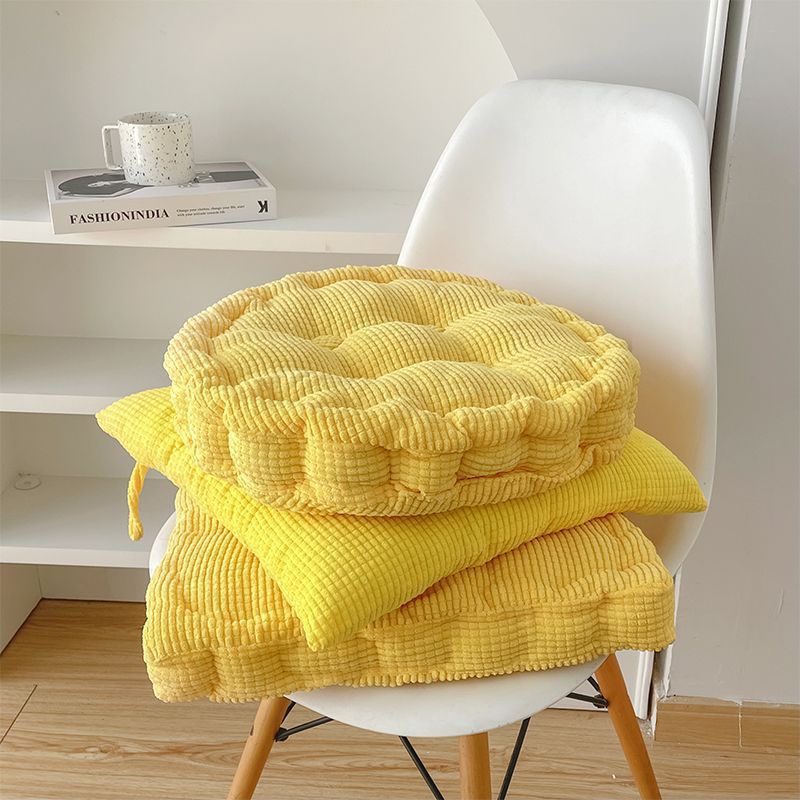 Ins-style solid-color corduroy office sitting wonder, student sofa cushion, backrest, thickened fart cushion, seat rest Application Scenario