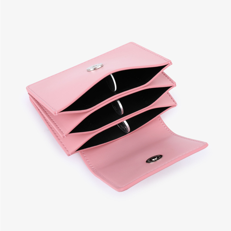 Ai Lun's new women's oil-edge card wallet features an InS-style Korean embossed short macaron color scheme for women Specification drawing