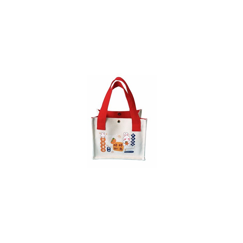 New canvas bag, Shishi Ruyi handbag, small square bag, fashionable, casual and cute bento bag, handbag, hand-held bag Item Picture