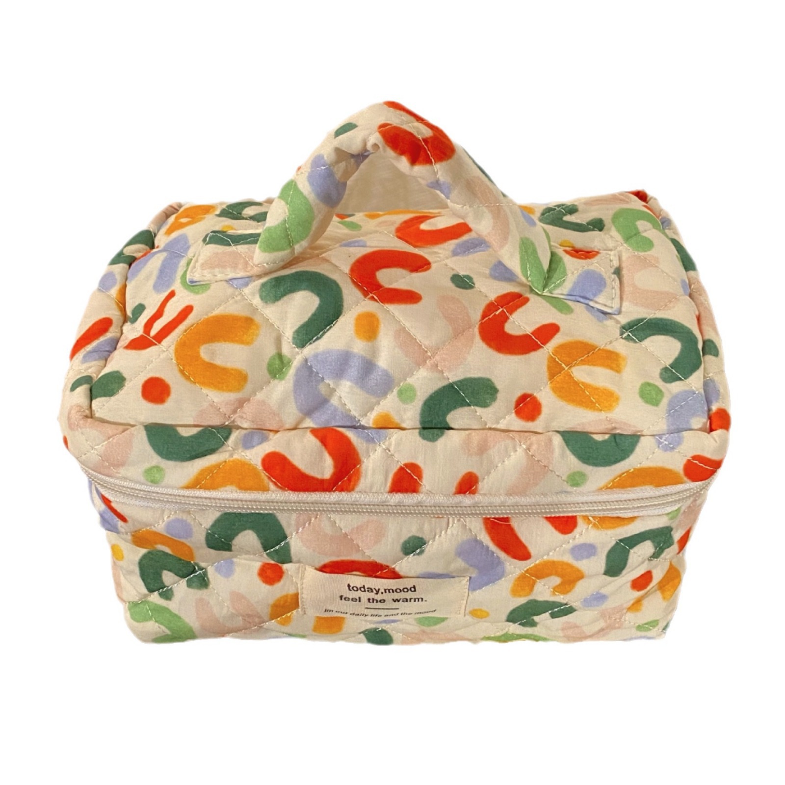 Pastoral style makeup bag ~ High appearance level portable large-capacity travel toiletry bag, cosmetics storage bag, toiletry bag for women Item Picture