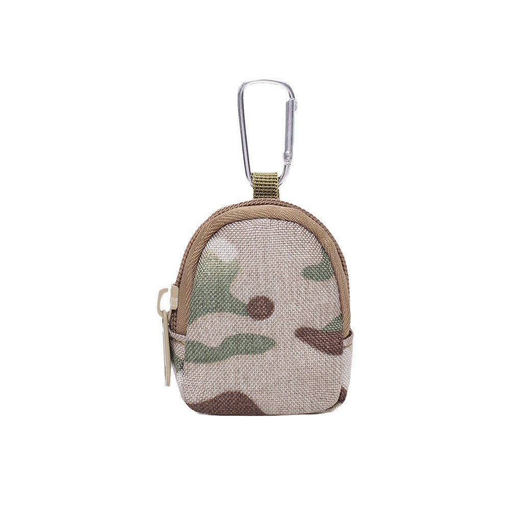 Tactical key case, outdoor triangular buckle, round parts case, headphone case, USB flash drive, USB shield, portable headphone protective case Item Picture