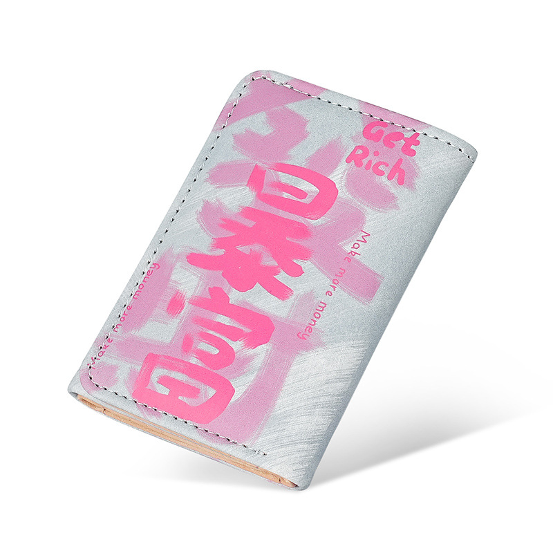 Factory direct sales of 30% off wallets. Girls' niche, unique, high-end, cute cartoon small coin wallets. Short student wallets Item Picture