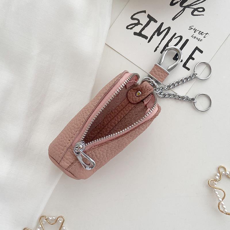High appearance level key case, multi-functional men's and women's household waist strap case, soft leather key case, small car key case Specification drawing