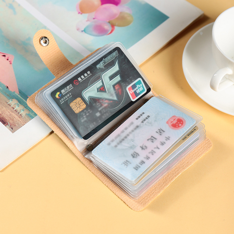 Wholesale of new pu card case with female printed logo, multi-slot buckle card case, advertising printed card holder and cartoon small card case details Picture