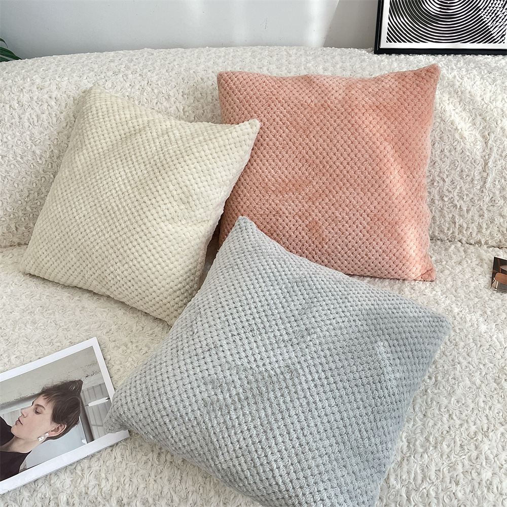 bj412311 Simple solid-color pillowcase for living room, office pillow cover without pillow core, detachable and washable pillow cover Item Picture