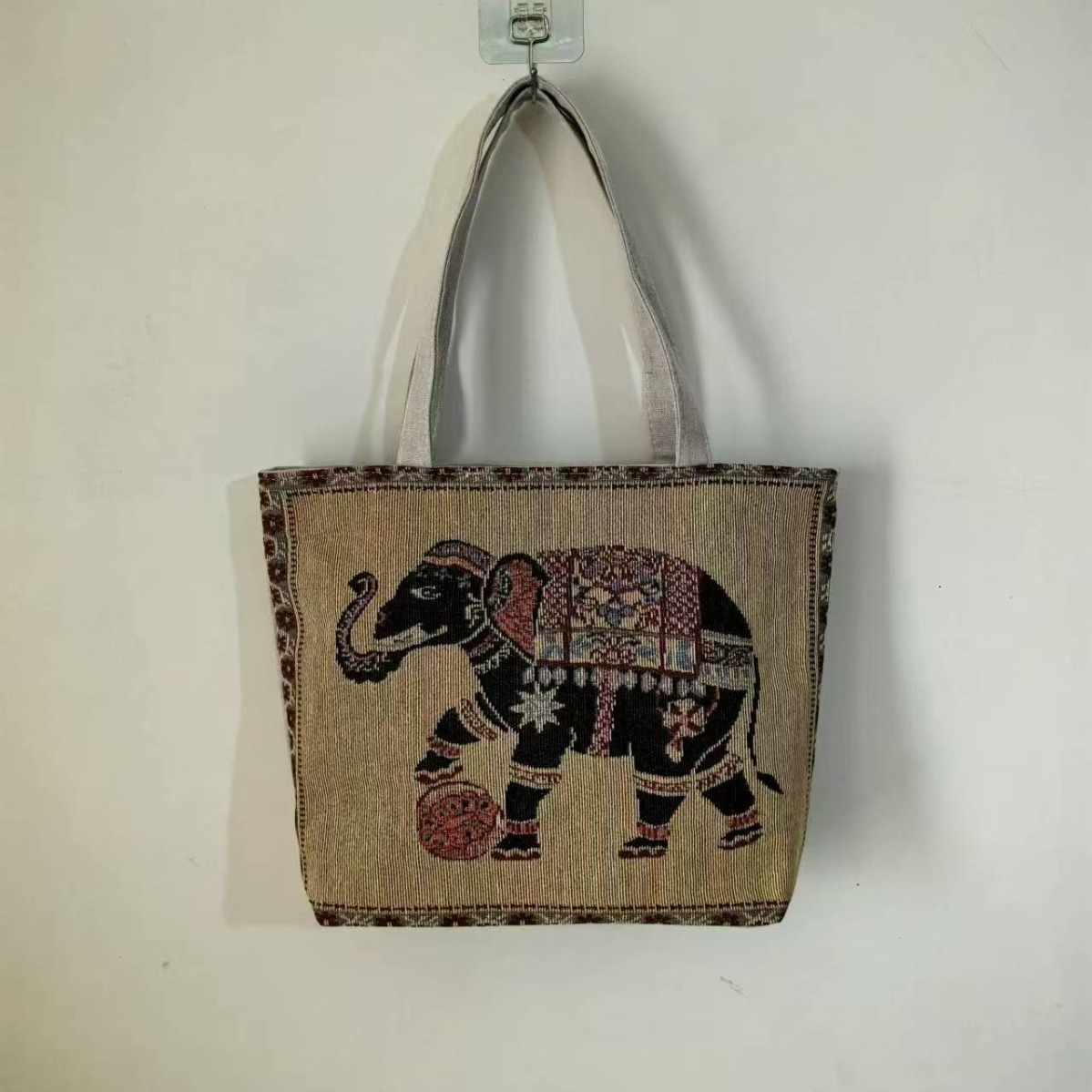 Spring 2025 New Korean-style woven flower cartoon owl canvas bag, women's fashionable single-shoulder bag, large-capacity handbag Specification drawing