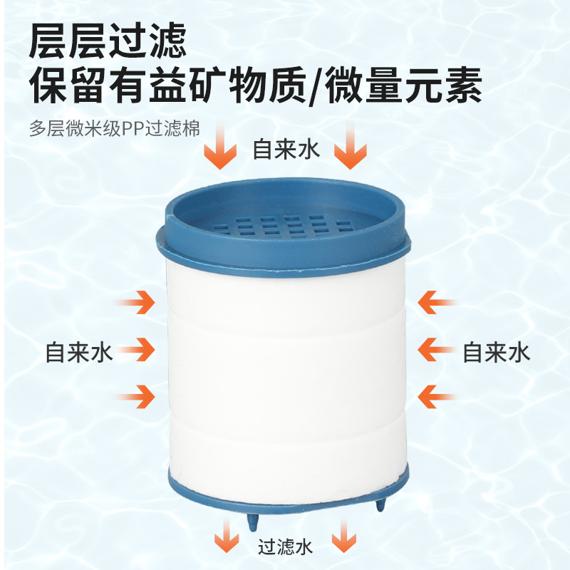 The manufacturer supplies PP filter cotton core micron-level multi-layer filter core accessories, household water pipe heads, fluoride removal water outlet interfaces Application Scenario