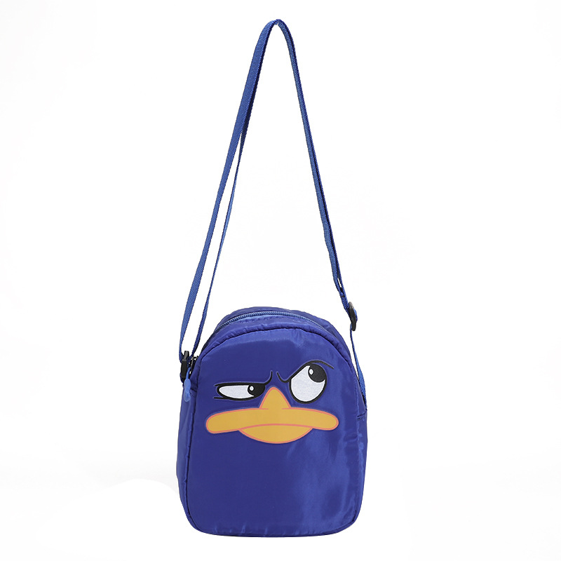 Creative and funny nylon bag 2024 New style Japanese and Korean sweet girl soft girl single-shoulder bag, wide-eyed big mouth duck crossbody bag Item Picture