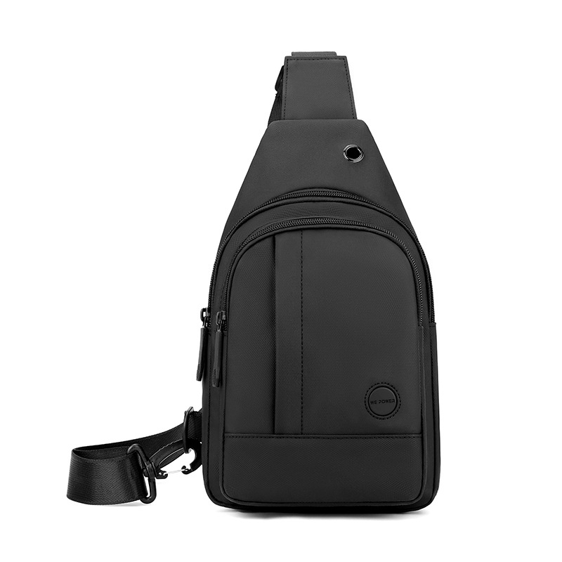 WEPOWER's new men's chest bag, outdoor daily travel backpack, Korean version nylon water-resistant single-shoulder crossbody bag Item Picture