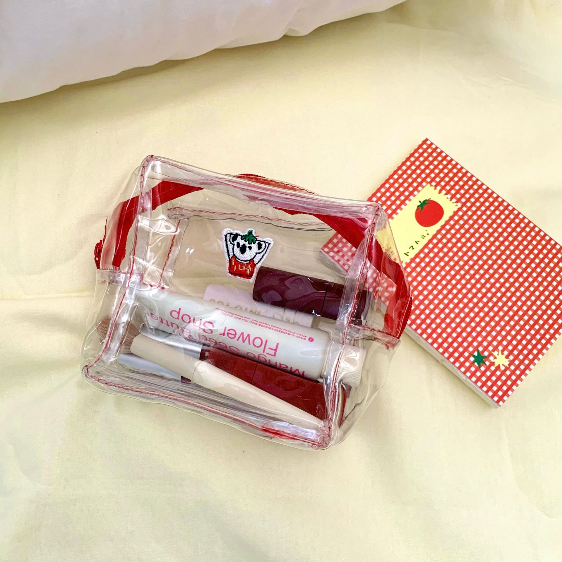 Cute Koala Parts Bag 2025 New Model transparent PVC waterproof Portable Cosmetics Storage Bag Bag opening red envelope details Picture