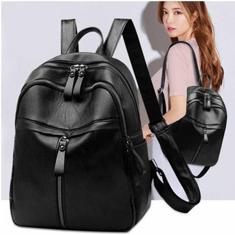 The 2023 new Korean version of the backpack for women is a trendy small backpack that is versatile. It is a soft leather large-capacity fashionable backpack for women Specification drawing