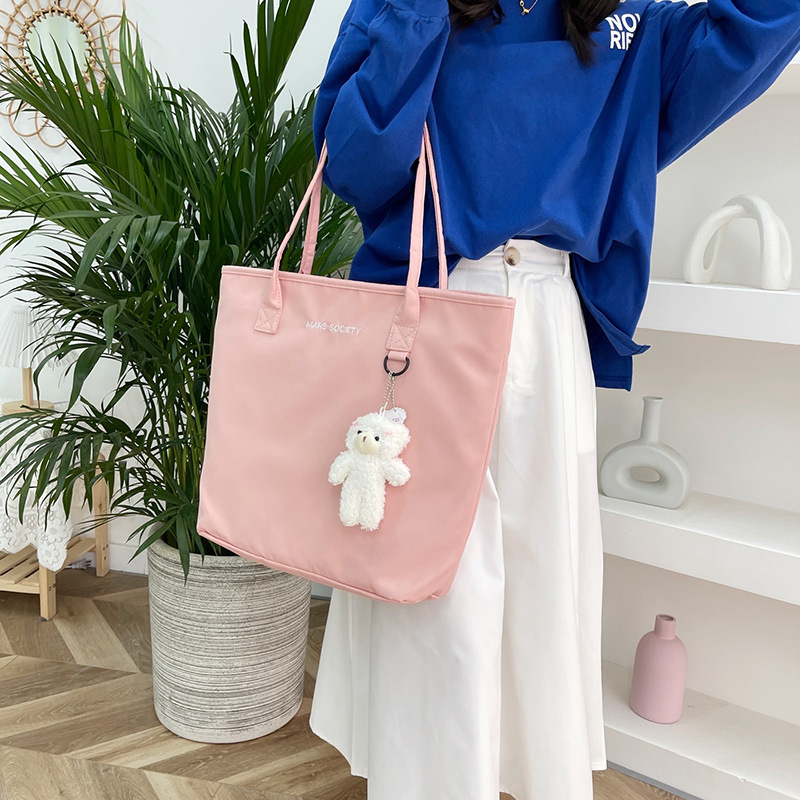 Japanese-style ins Harajuku large-capacity shopping bag, Korean-style chic casual and versatile, artistic student hand-held shoulder bag for girls Specification drawing