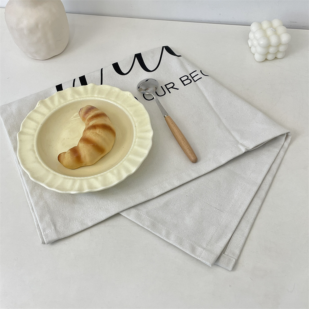 bj250302 InS-style simple plate, home ceramic tableware, placemat, restaurant dessert, Western plate, heat-resistant placemat full figure