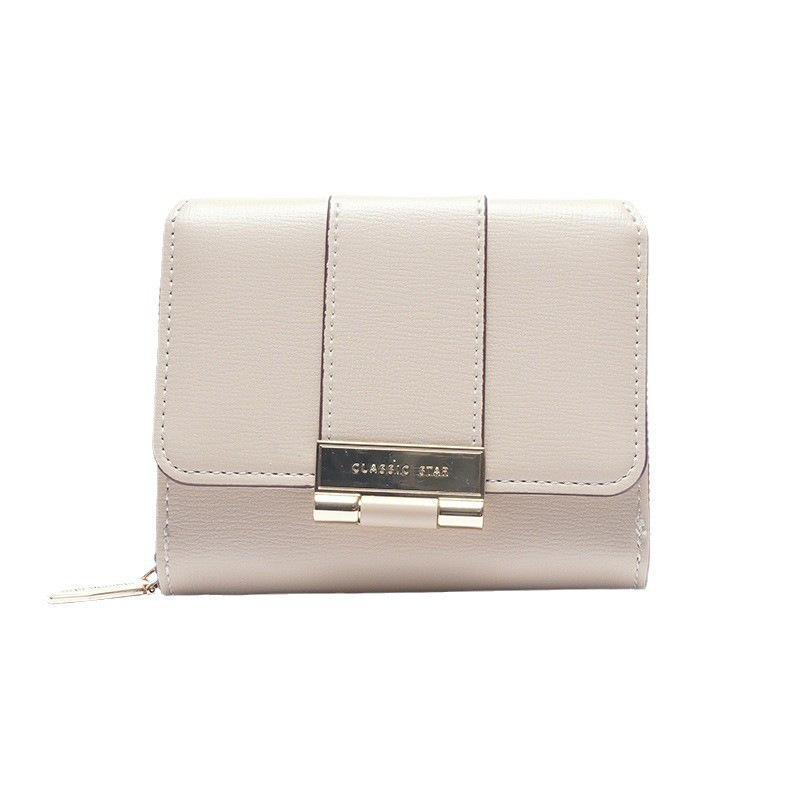 2024 Cross-border New small wallet for Women, a high-end folding Wallet with a short zipper and three-fold clutch for women Item Picture