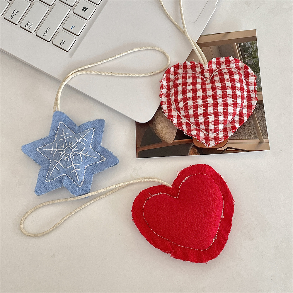 R5231 Cute Apple Doll Bag Pendant Accessory Key Chain Canvas Bag Pendant Phone Case Decorative Pendant Specification drawing