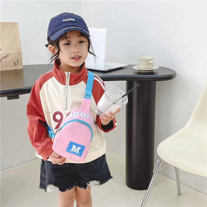 Children's bags, boys' and girls' crossbody cool dinosaur chest bags, Korean-style small cross bags, cute baby backpacks for outdoor outings Specification drawing
