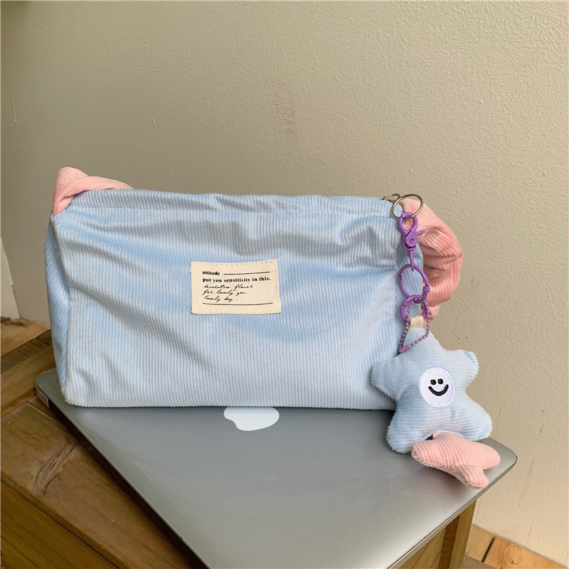 19212 corduroy retro underarm bag, sweet and youthful girl's single-shoulder bag with contrasting colors, cute student square bag Specification drawing