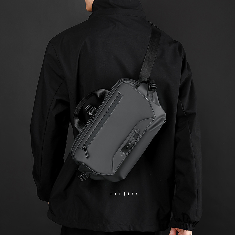 WEPOWER's new men's sports cycling chest bag, outdoor casual travel hand bag, shoulder bag and commuter crossbody bag Specification drawing