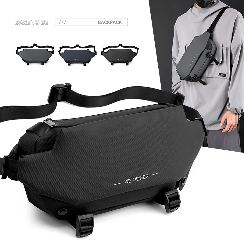 The new WEPOWER crossbody bag for men exudes a high-end feel, featuring an invisible water cup bag, a single-shoulder crossbody bag and a fashionable waist bag full figure