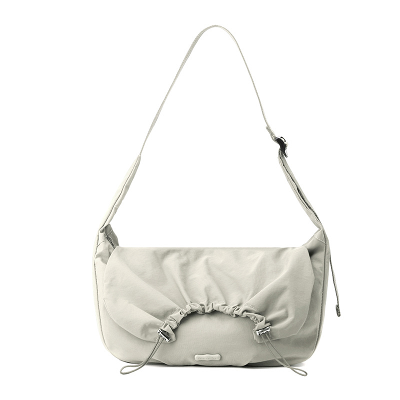 Colorful Fox Korean style Instagram casual crossbody women's bag, large capacity for commuting, light and lazy, drawstring dumpling bag Item Picture