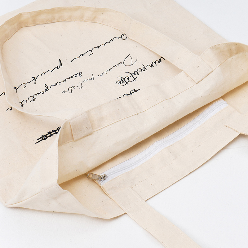 E98 French Demain Korean version single-shoulder bag, hand-held canvas bag, street style shopping bag, student bag, female trend Application Scenario