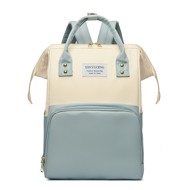 Mummy Mom Mother and Baby Backpack 2024, a portable, double-shoulder, large-capacity, lightweight, crossbody, multi-functional baby walking bag full figure