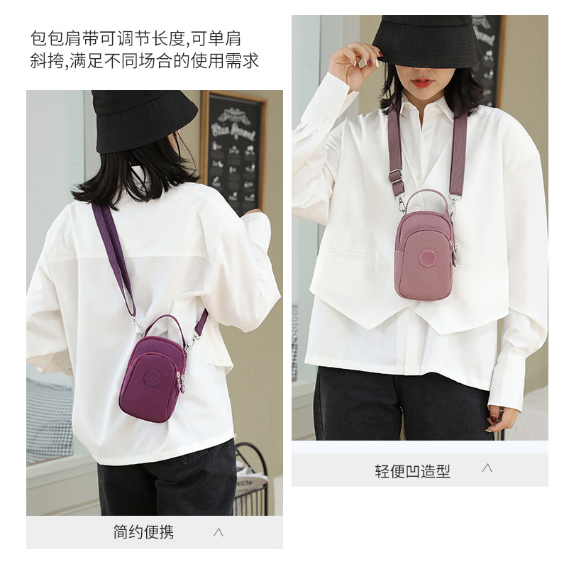 New fashionable crossbody small bag, women's mini handbag, casual phone bag, shoulder bag, versatile nylon coin purse Application Scenario