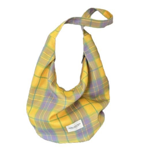 53121 ins Korean-style single-shoulder bag, laid-back commuting dumpling bag, niche retro checkered hand-held student class bag Item Picture