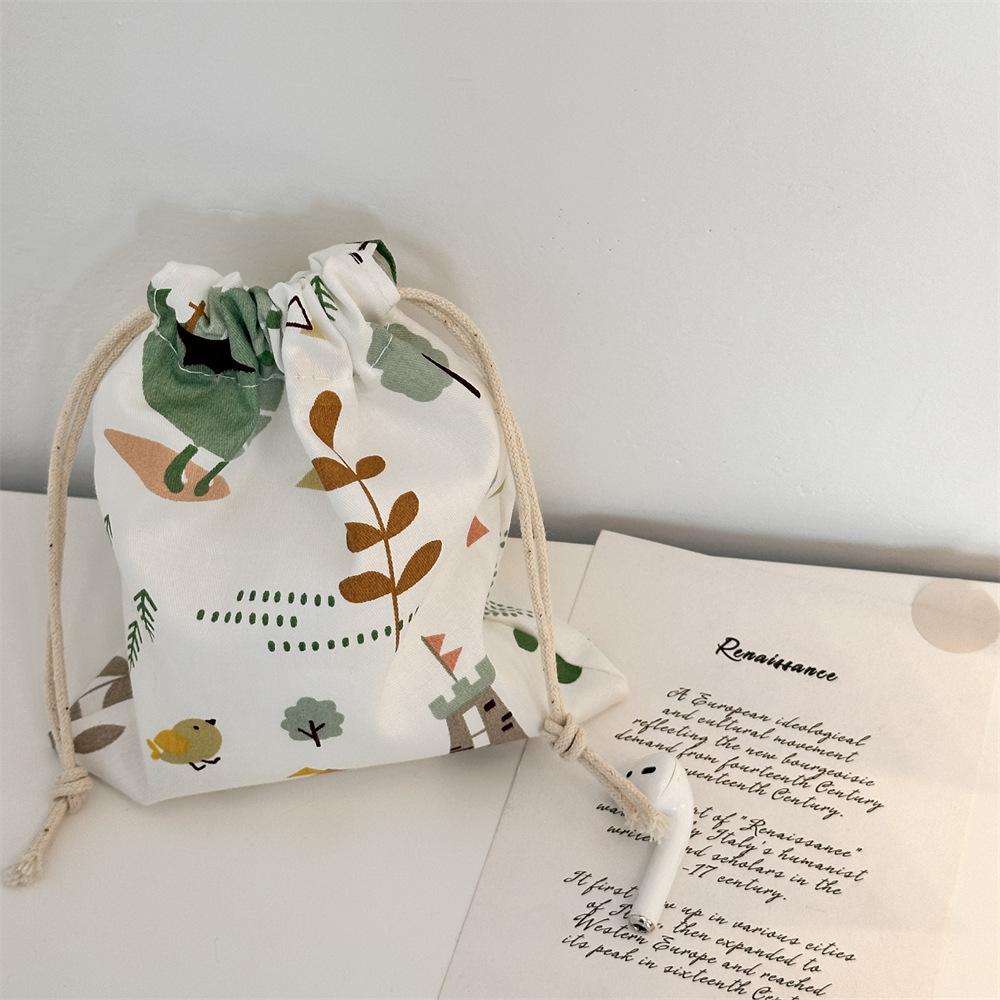 03139 Storage bag, fresh and clean miscellaneous organization bag, portable dust-proof bag, small drawstring drawstring bag Application Scenario