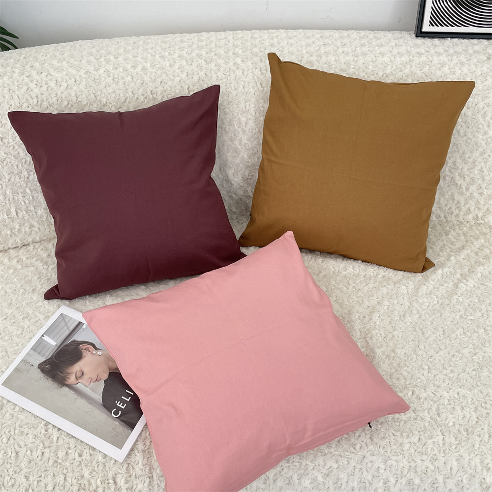 bj5119 light luxury, simple and plain color living room sofa pillowcase, large throw pillow, car backrest, office cushion Application Scenario