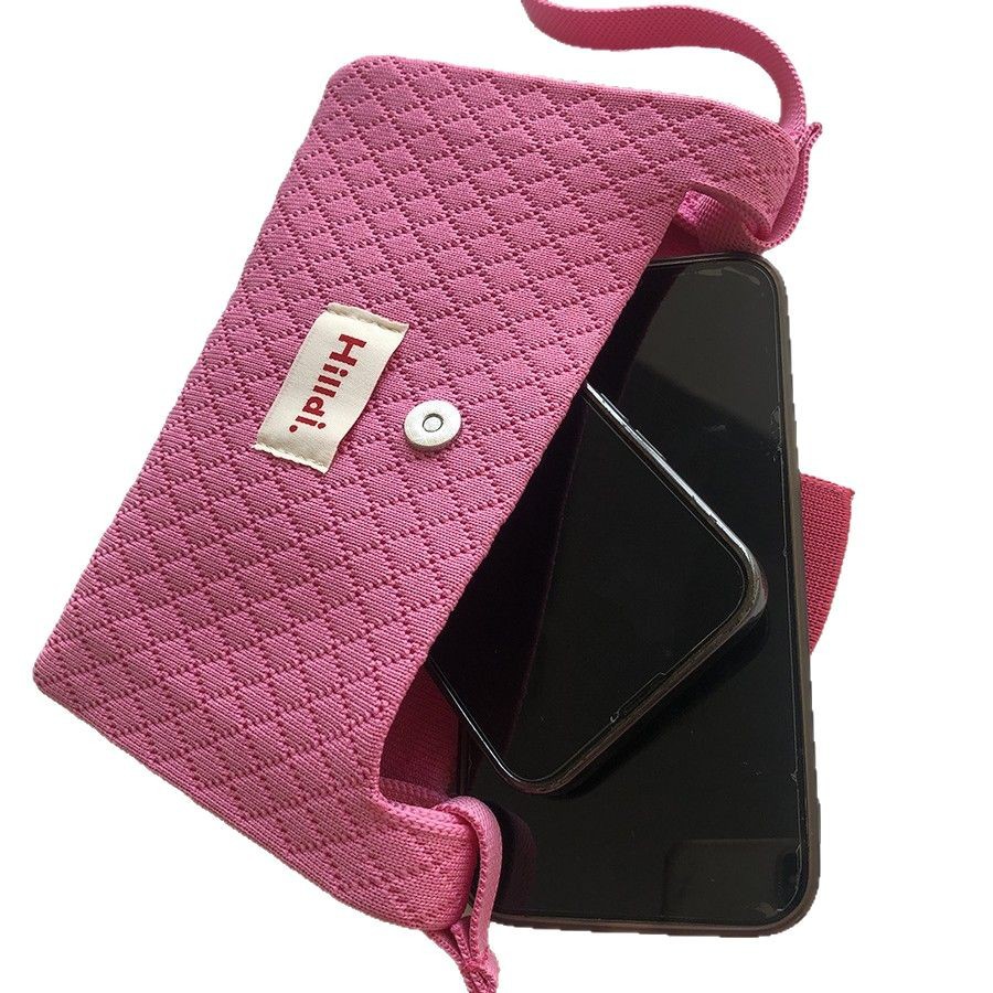 Wholesale of cross-border Japanese and Korean knitted travel small bags, Macron's summer casual key coin purse, crossbody women's mobile phone bags Item Picture