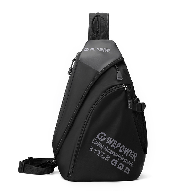 WEPOWER's new multi-functional single-shoulder crossbody bag for outdoor commuting and travel, a large-capacity men's double-shoulder chest bag Item Picture