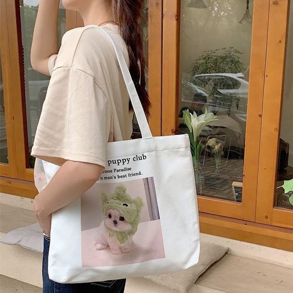 37162 Large-capacity tote bag for women, 2023 new cartoon printed handbag, shopping bag, Mommy canvas, single shoulder full figure