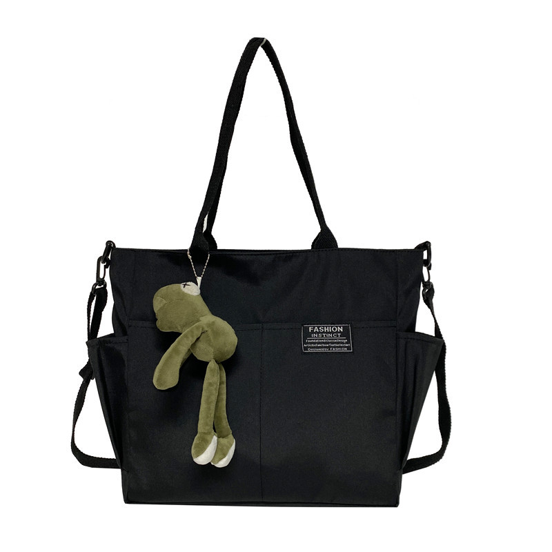 Large-capacity bags, waterproof canvas bags for women, large crossbody bags for women, Korean-style casual college students, hand-held mommy bags for class Item Picture