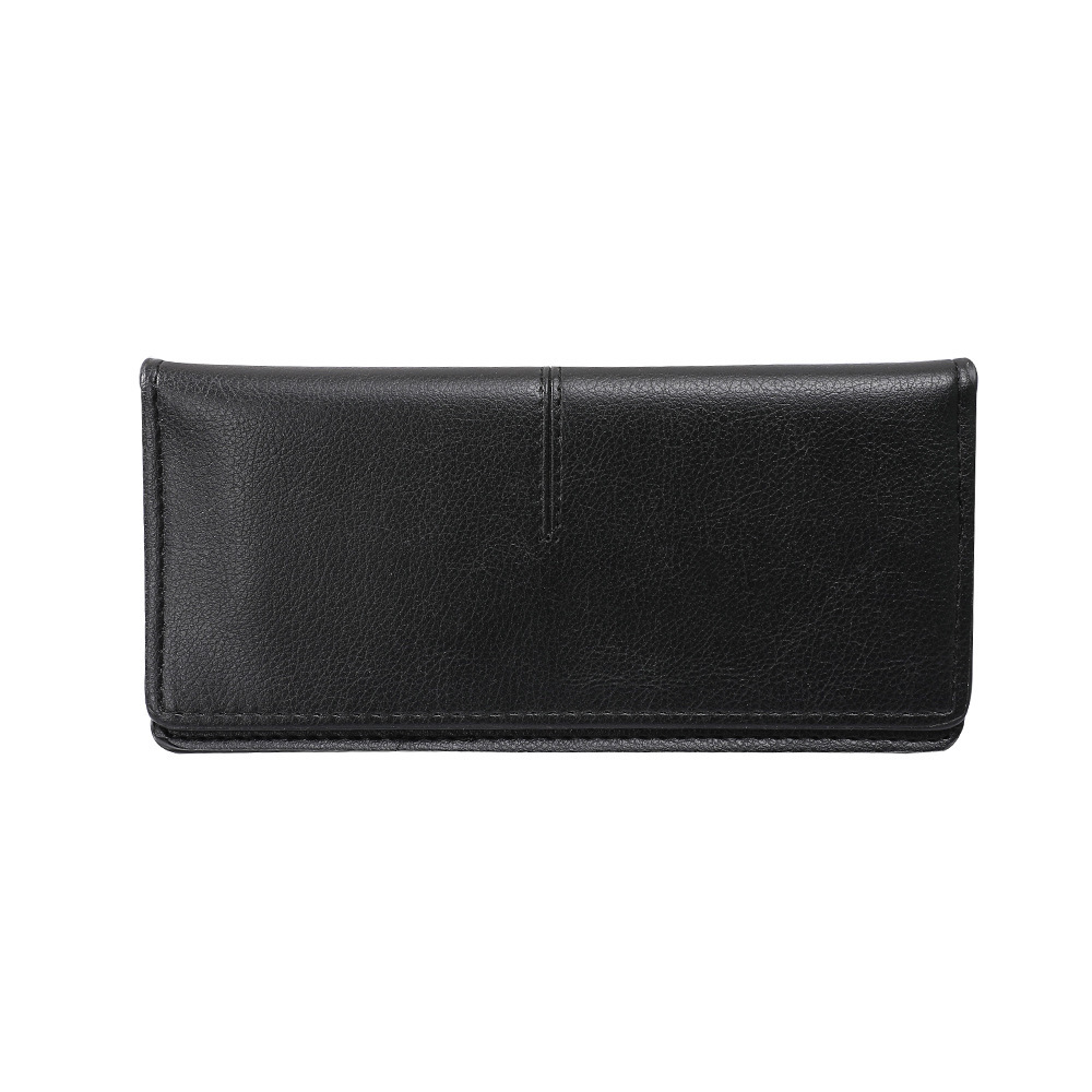 Korean-style wallet for women, long solid color, simple and thin wallet, multi-position anti-demagnetization, retro loose change clutch for women Item Picture