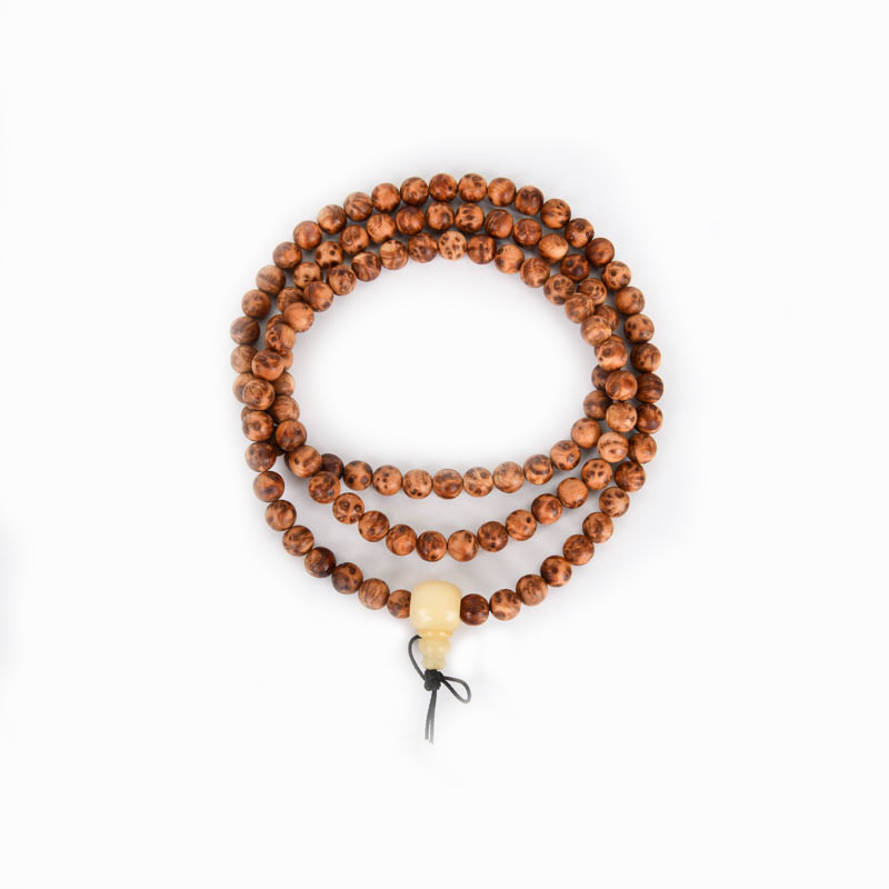 太行山崖柏手串2.0陈化老料满瘤疤文玩手串白底实物图