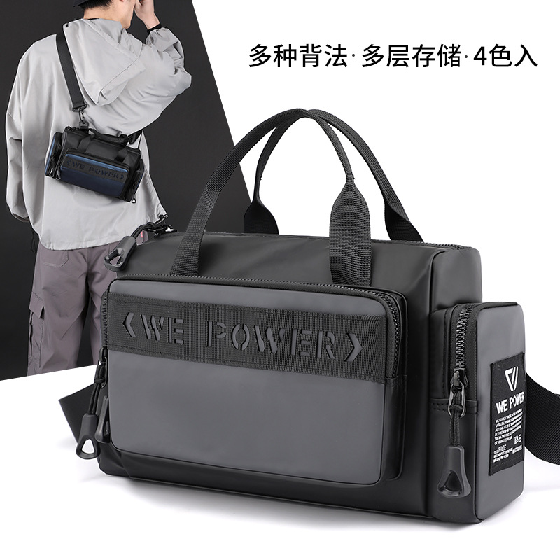 Wholesale of new men's trendy single-shoulder bags, casual hand-held crossbody bags, outdoor sports postman bags and business briefcases full figure