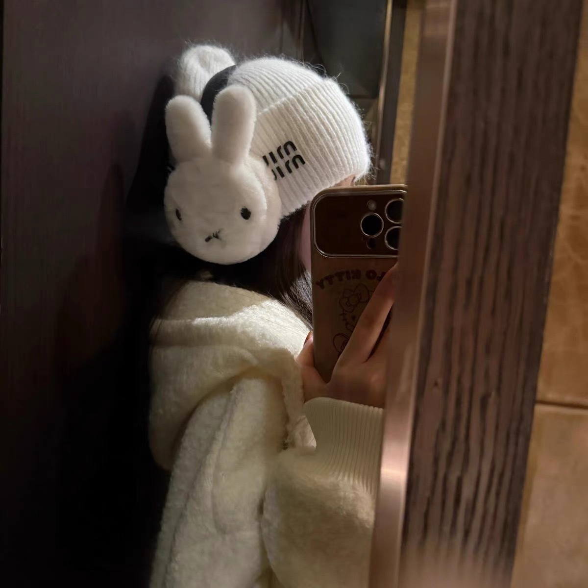 High appearance level cartoon rabbit warm ear cups, simple and versatile in winter, anti-freezing ear bags, plush ear covers, student ear coverings details Picture