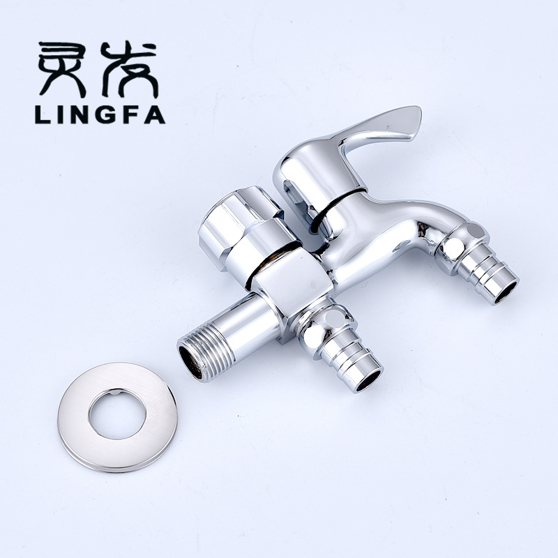 Dual-control faucet, dual-purpose multi-functional washing machine, dual-purpose faucet, one-in, two-out, three-way mop sink Specification drawing