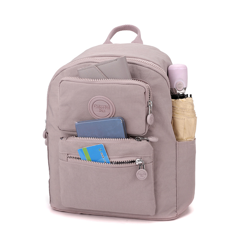 Colorful Fox's new cross-border backpack for women is a fashionable, simple and versatile casual bag made of nylon fabric with a large capacity Application Scenario
