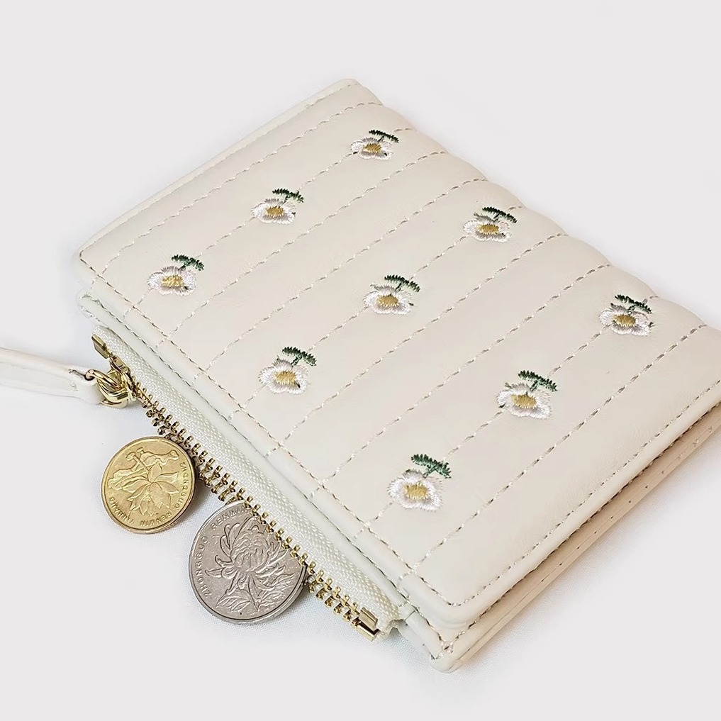 The ins wallet is a cute, fresh, mini, and exquisite one-piece card case with a zipper and multiple slots details Picture