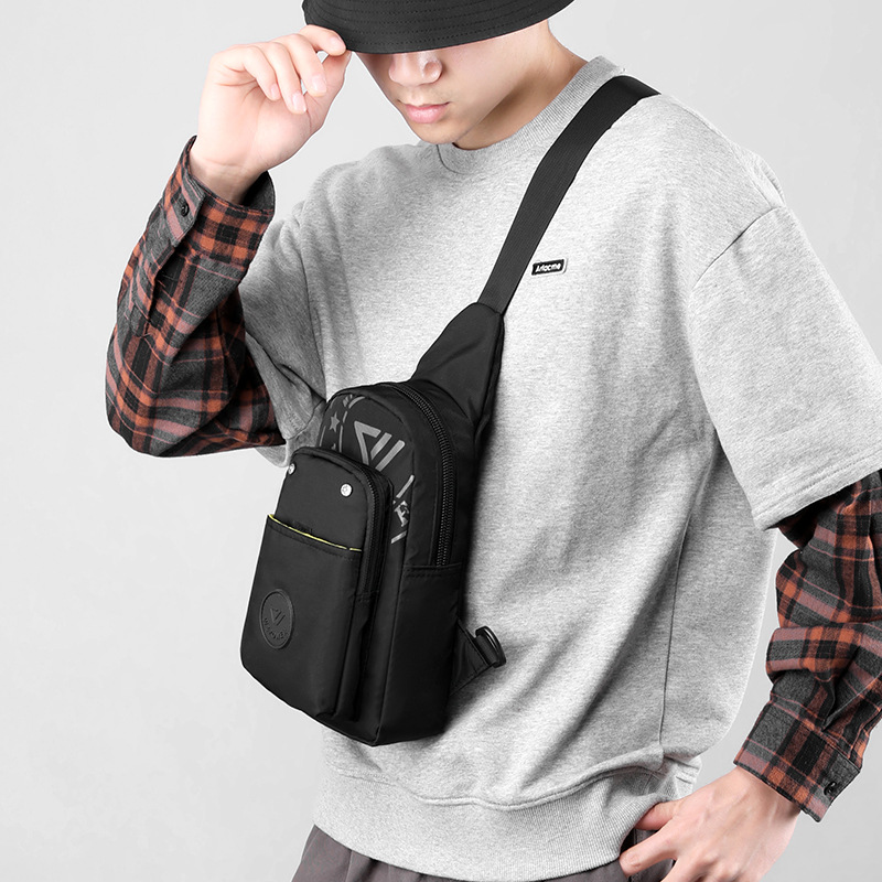 Cross-border new trendy and fashionable men's bags, casual bags, sports chest bags, crossbody bags, men's bags for travel and outings, chest bags details Picture