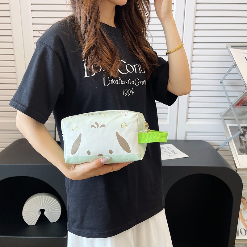 2024 Japanese-style girlish casual large-capacity makeup bag, unique and beautiful storage bag, simple and individual hand-held bag details Picture
