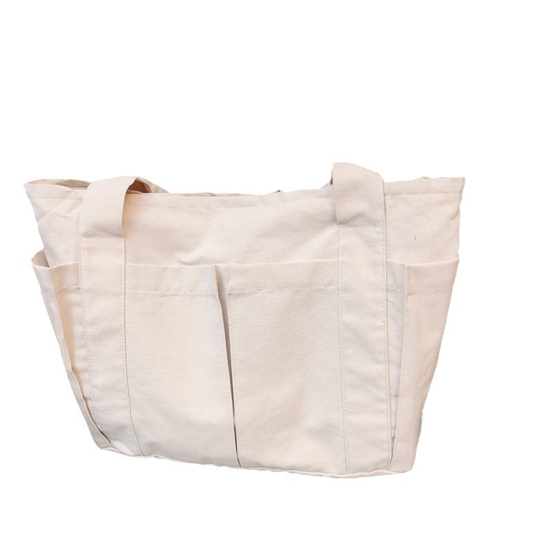 【 In Stock 】91171 Korean version Lazy Sail Fabric Bag, Large Capacity Commuter single-shoulder tote bag, Student hand-carry for girls Item Picture